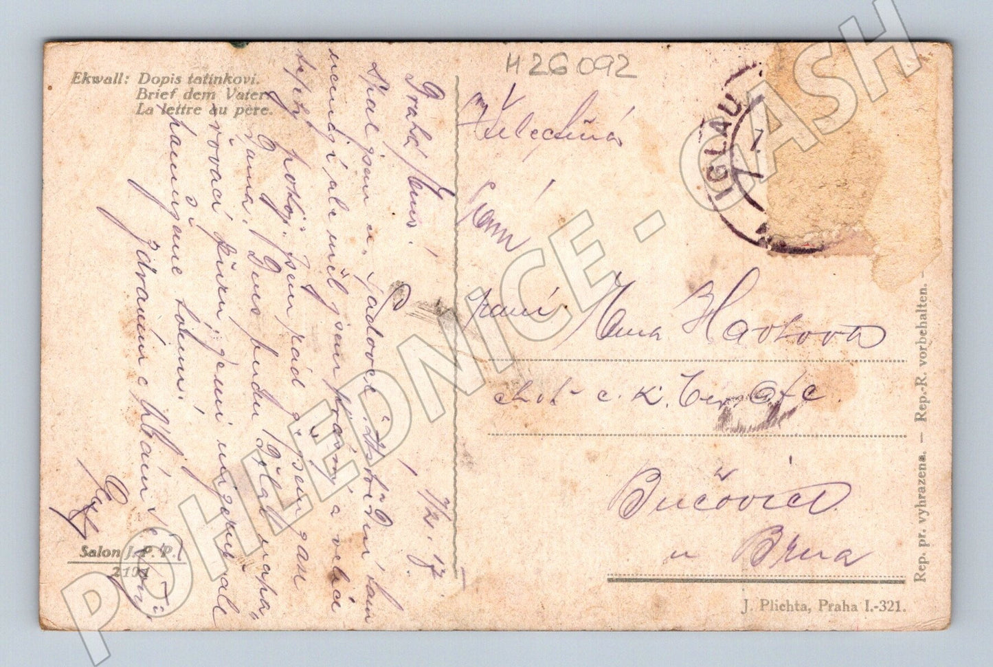 Pohlednice Dopis tatínkovi otec a dítě (M26092)