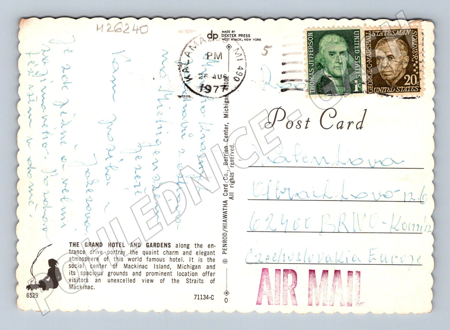 Pohlednice USA Grand Hotel a zahrady 1977 (M26240)