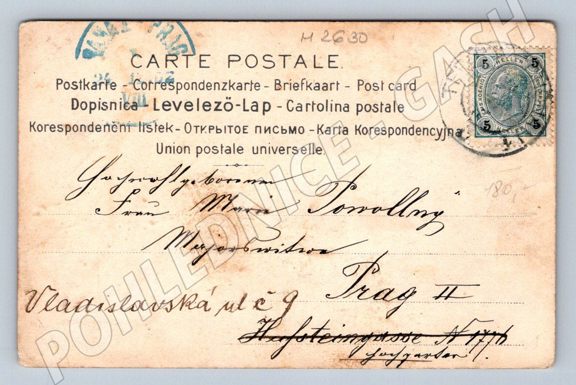 Postcard woman with dolls colored 1902 (M2630)