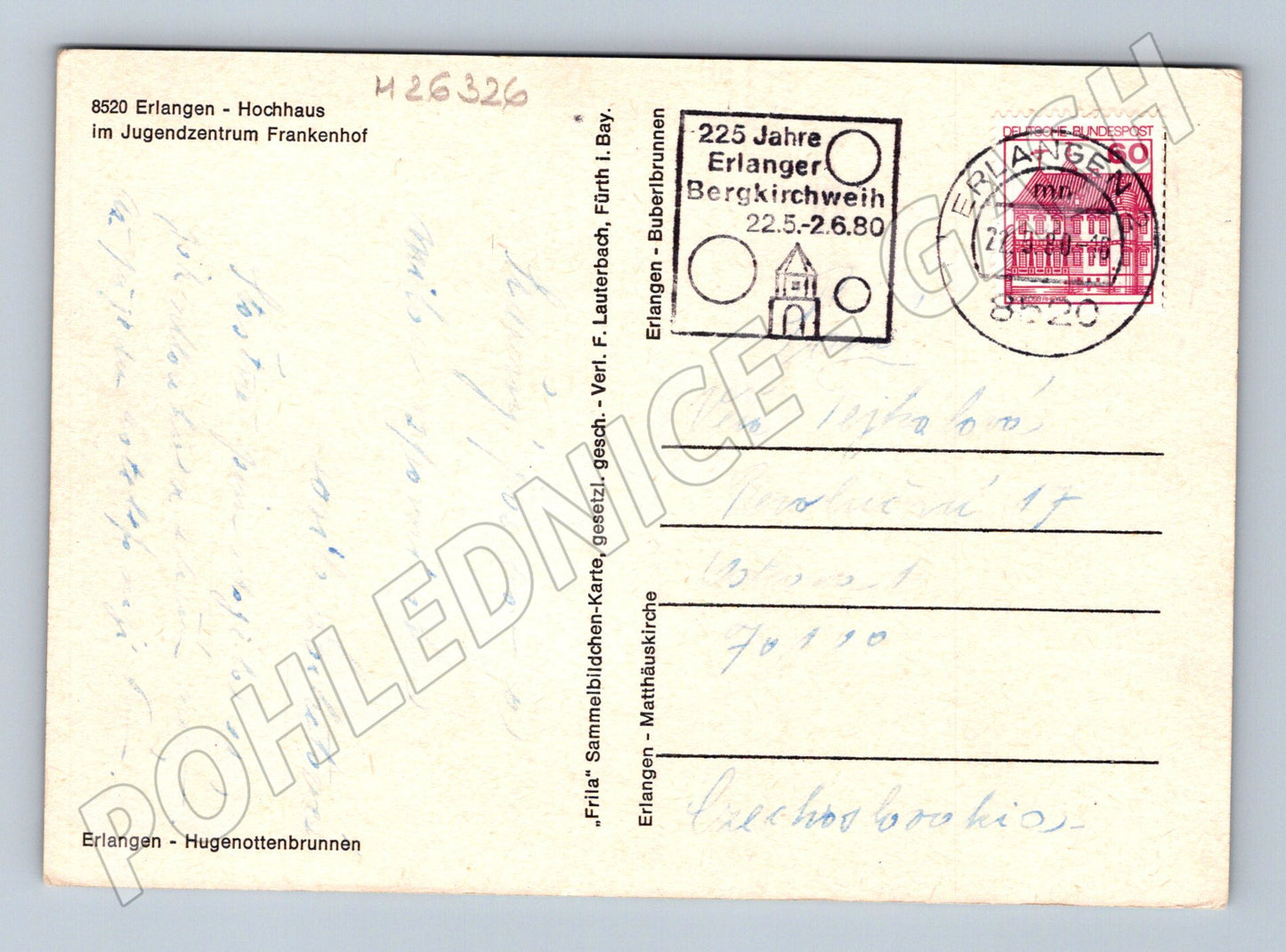 Pohlednice Německo Erlangen více motivů 1980 (M26326)