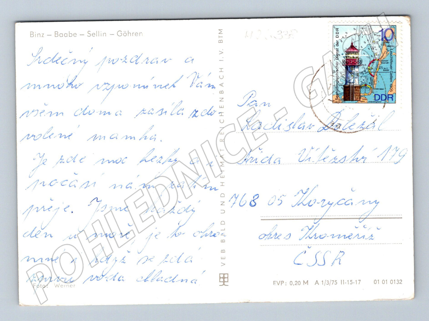 Pohlednice Německo Rügen pobřeží a pláže 1975 (M26338)