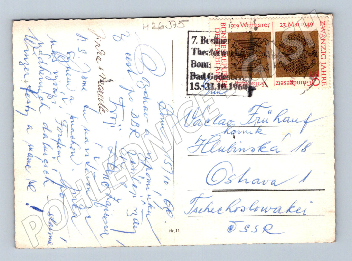 Pohlednice Německo Bonn Kolín Rýn vícesnímek 1949 (M26375)