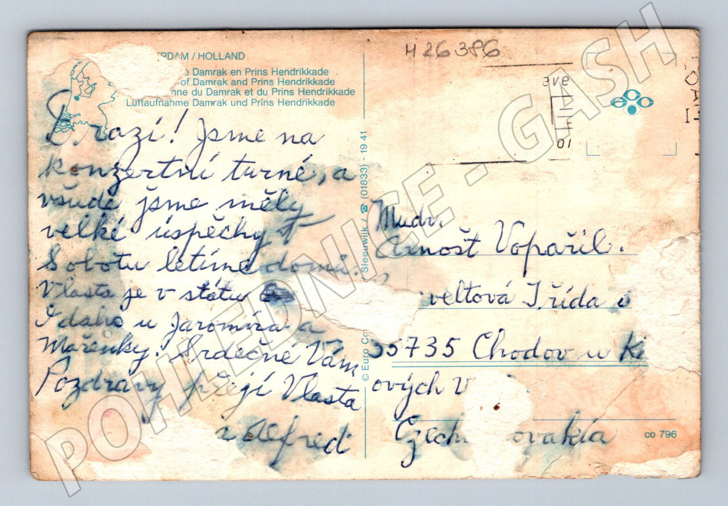 Pohlednice Holandsko Amsterdam letecký pohled (M26386)
