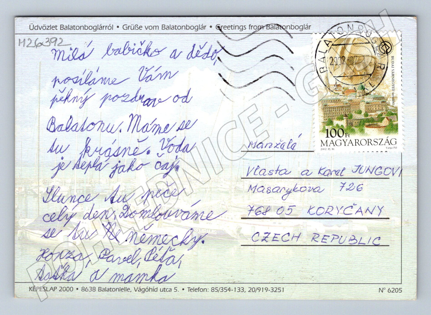Pohlednice Madarsko Balatonboglár různé motivy 2012 (M26392)