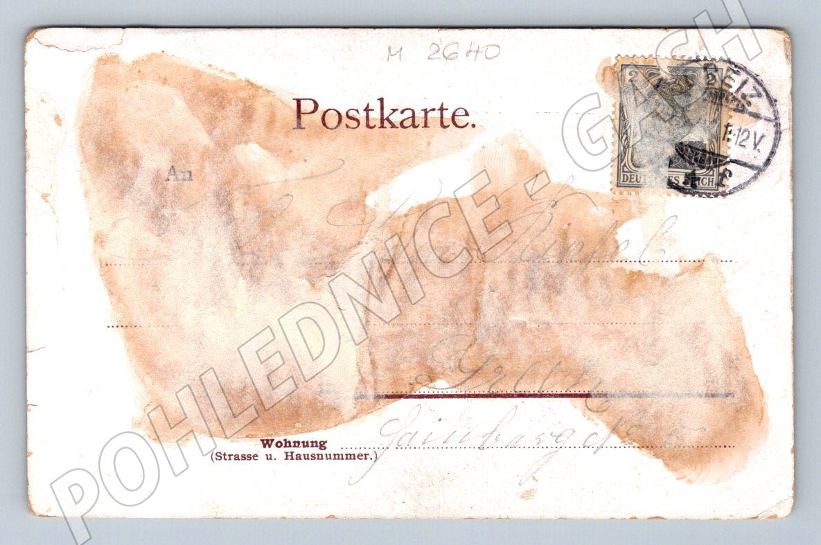 Postcard girl and kitten ethnography (M2640)