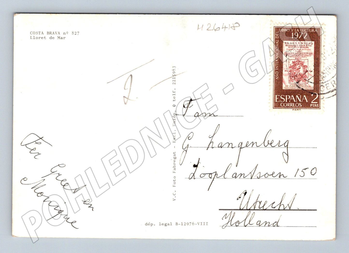 Pohlednice Španělsko Lloret de Mar pláže, budovy 1972 (M26418)