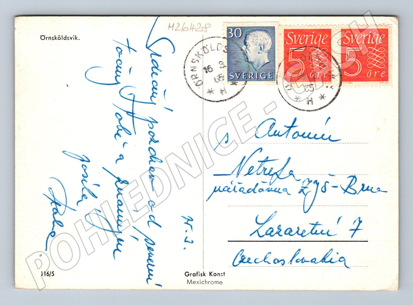 Pohlednice Švédsko Örnsköldsvik více záběrů 1957 (M26428)