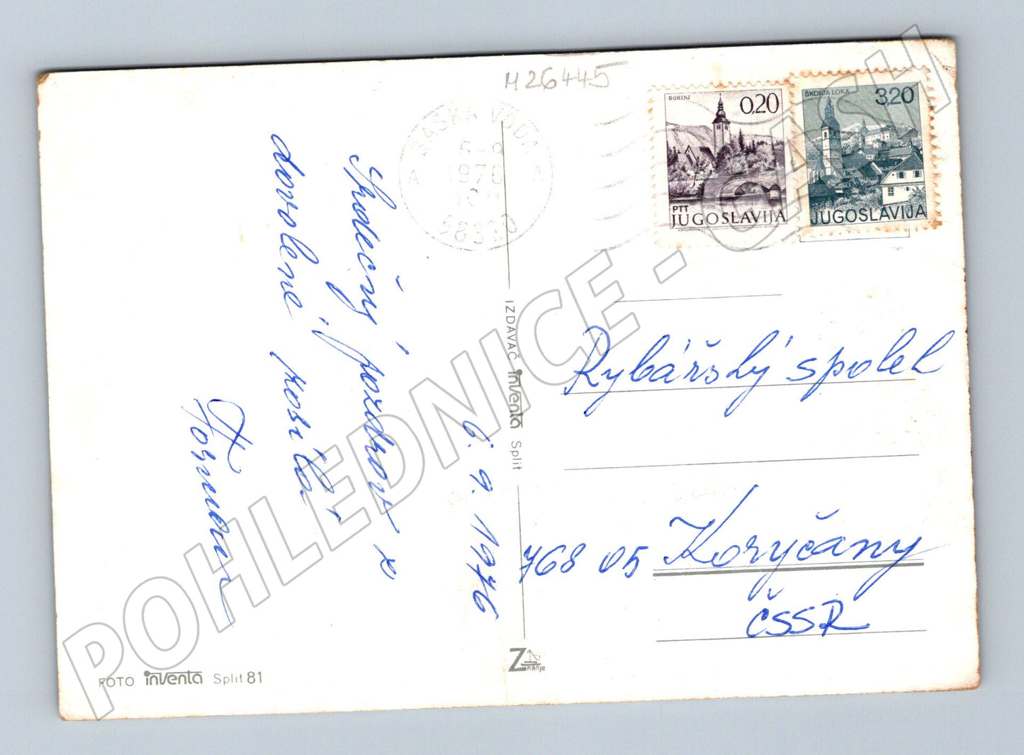 Pohlednice Chorvatsko Baška Voda pobřeží, hory 1976 (M26445)