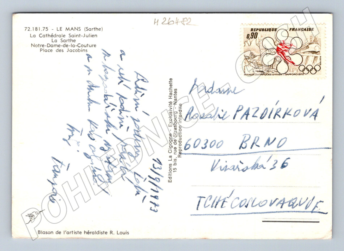 Pohlednice Francie Le Mans město katedrála 1977 (M26482)