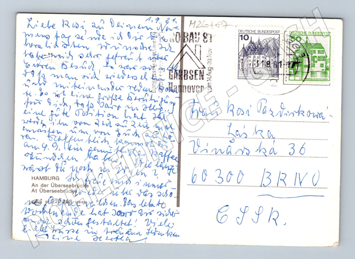 Pohlednice Německo Hamburk Überseebrücke 1967 (M26487)