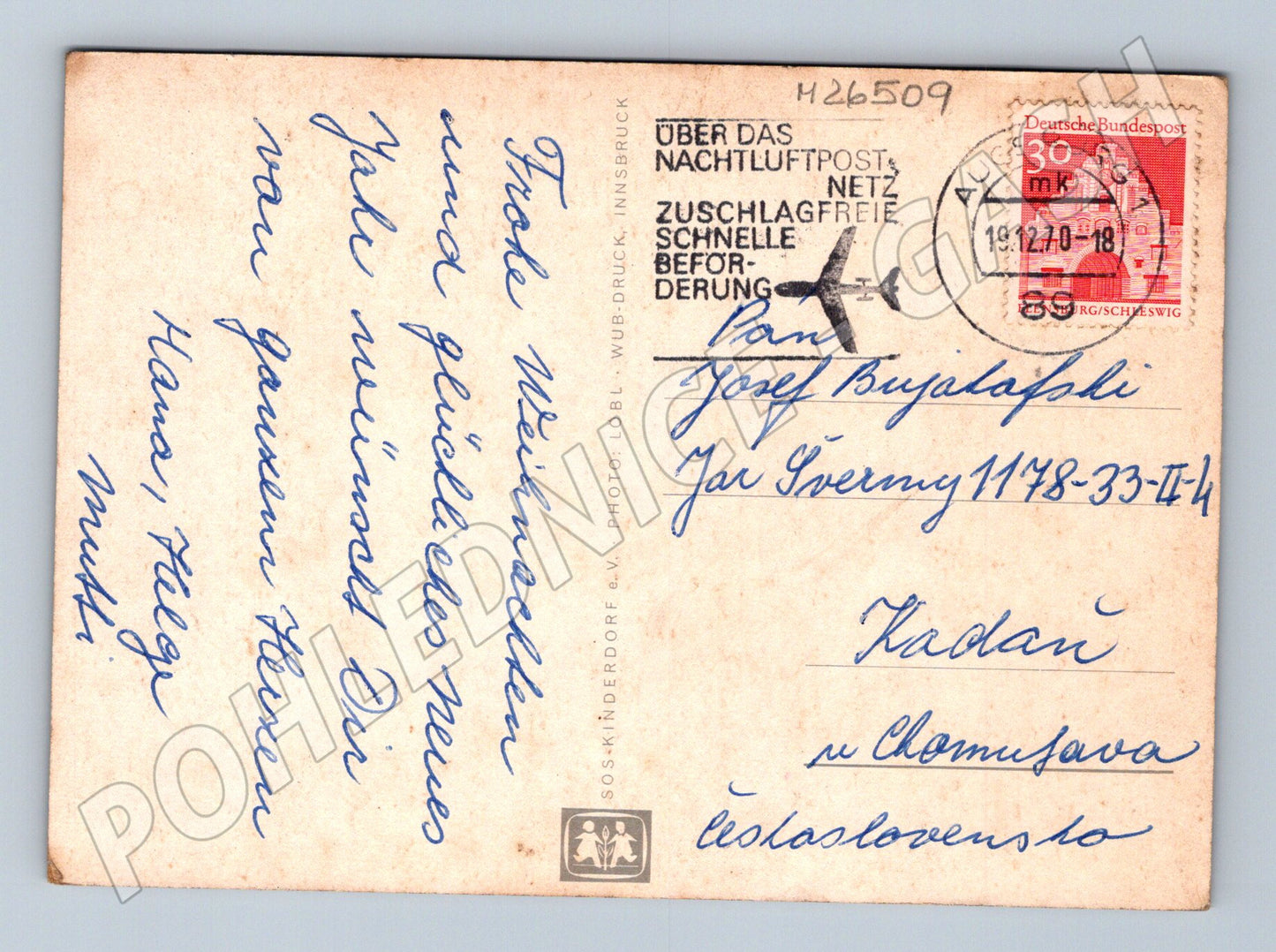Pohlednice Rakousko Madona s dítětem 1970 (M26509)