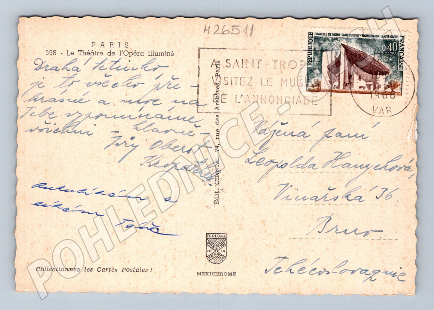 Pohlednice Francie Paříž Opera Garnier 1960 (M26511)