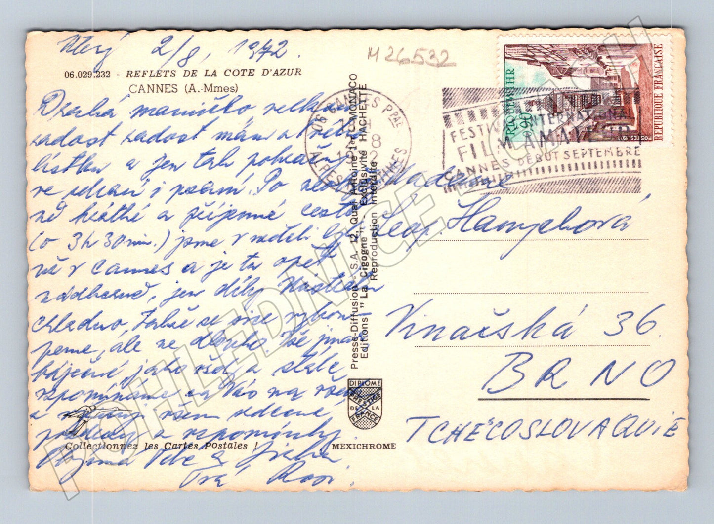 Pohlednice Francie Cannes 1942 (M26532)