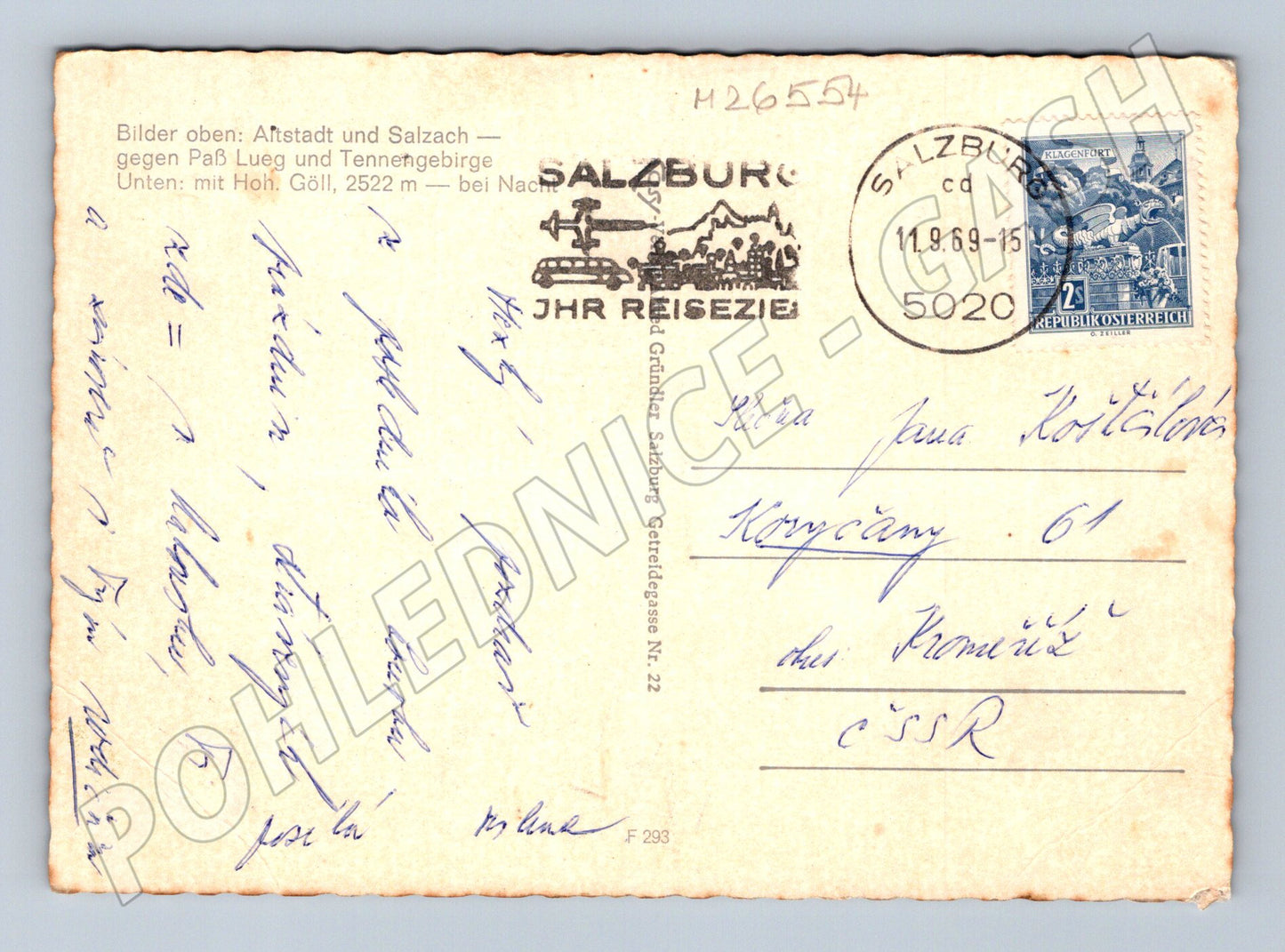 Pohlednice Rakousko Salzburg město a hory 1969 (M26554)