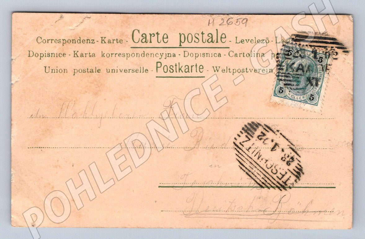 Postcard floral relief (M2659)