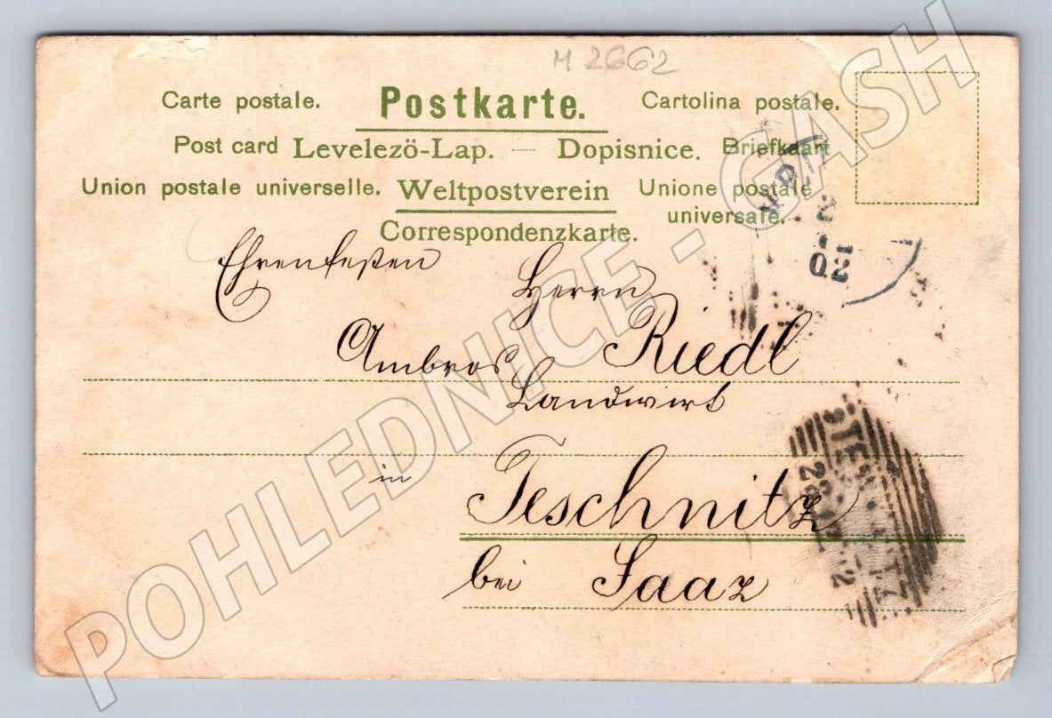 Postcard girl in kimono Japan 1902 (M2662)