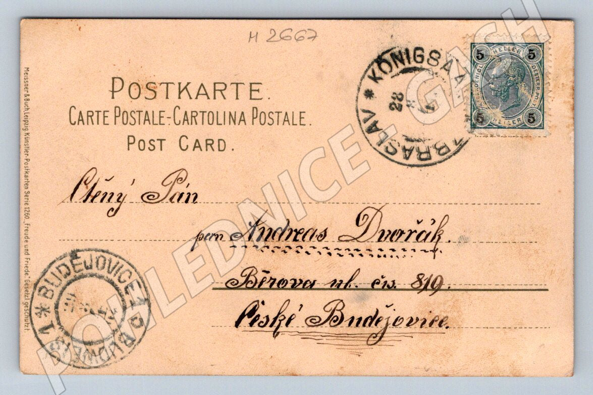 Postcard castle collectible motif (M2667)