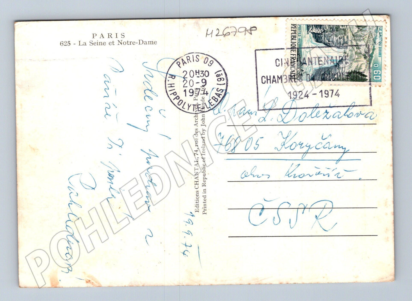 Pohlednice Francie Paříž Notre-Dame 1974 (M26798)