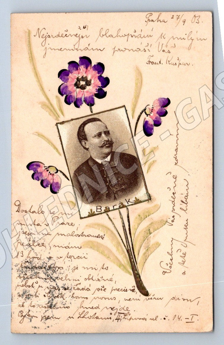 Pohlednice portrét Josef BARÁK osobnost (M2686)