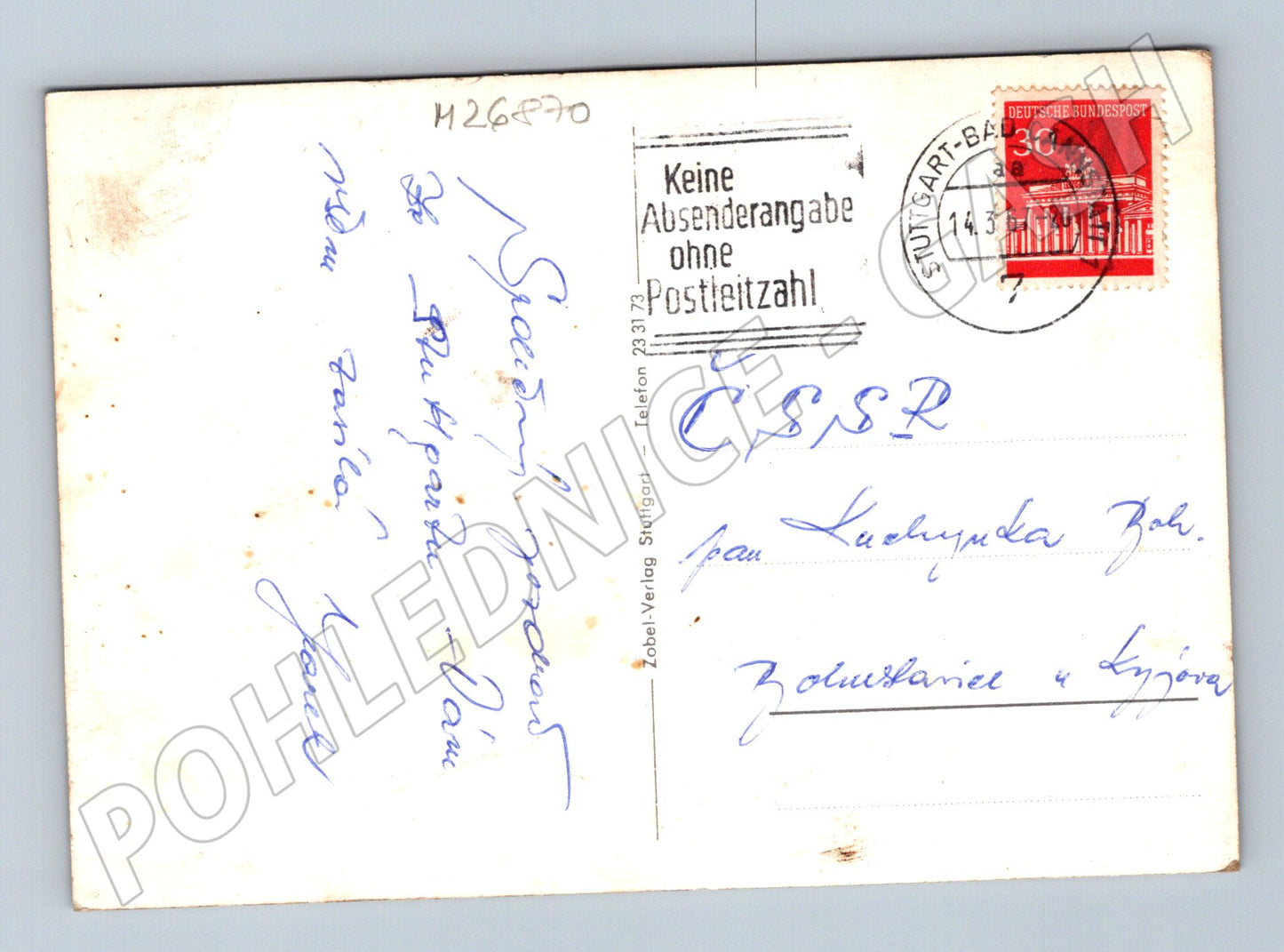 Pohlednice Německo Feuerbach Hallenbad Bahnhof Rathaus 1973 (M26870)