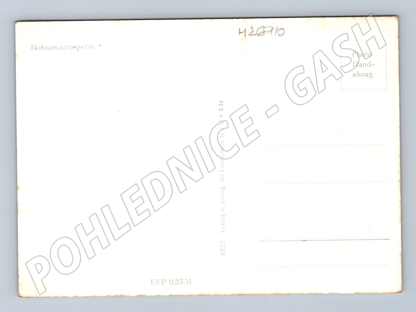 Pohlednice Německo Hohenwartesprre přehrada (M26910)