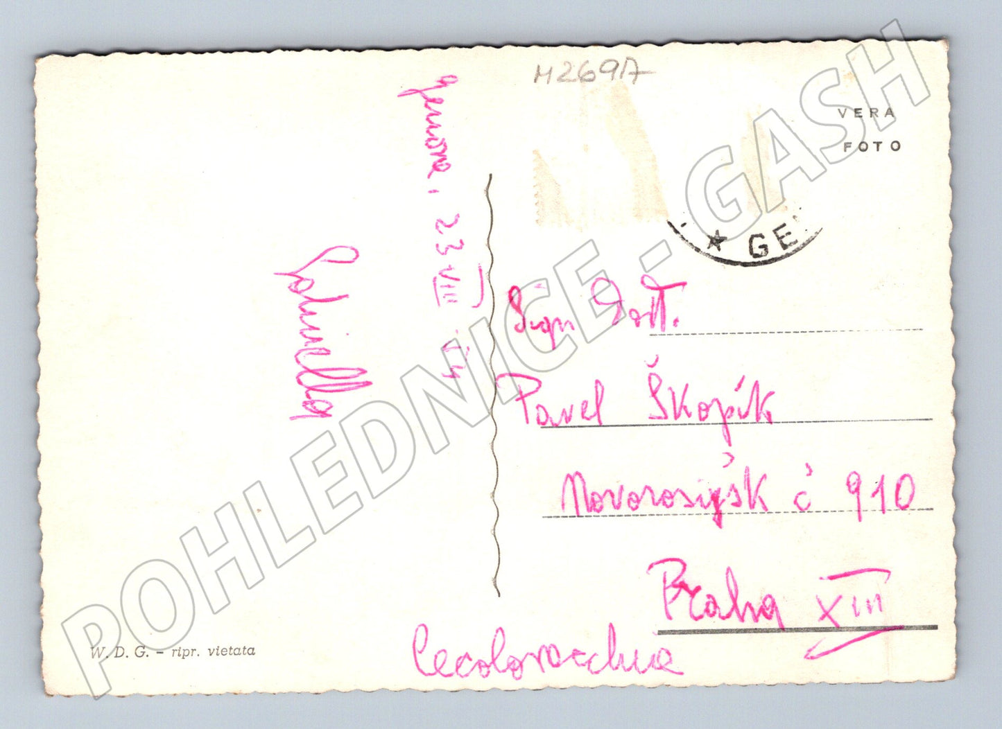 Pohlednice Itálie Janov panorama 1954 (M26917)