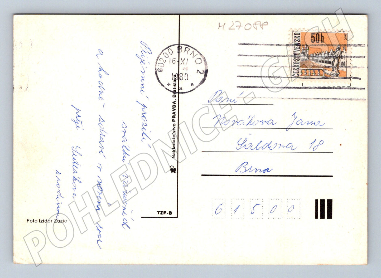 Pohlednice Vánoční jmelí svíčka 1990 (M27088)