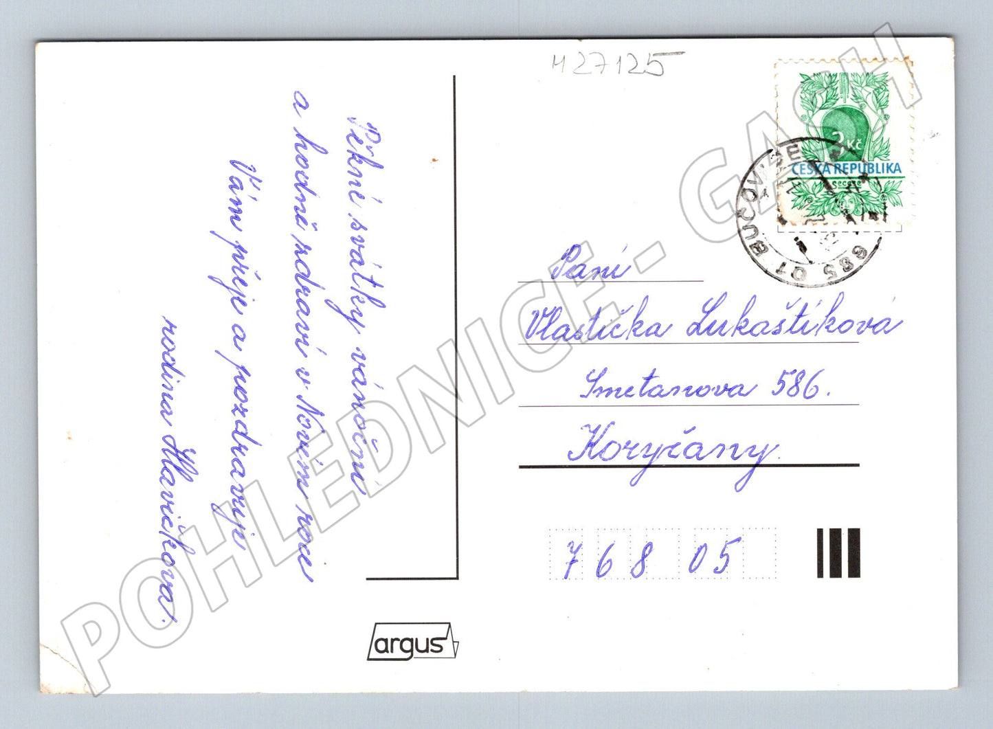 Pohlednice Vánoce andělé srnka 1941 (M27125)