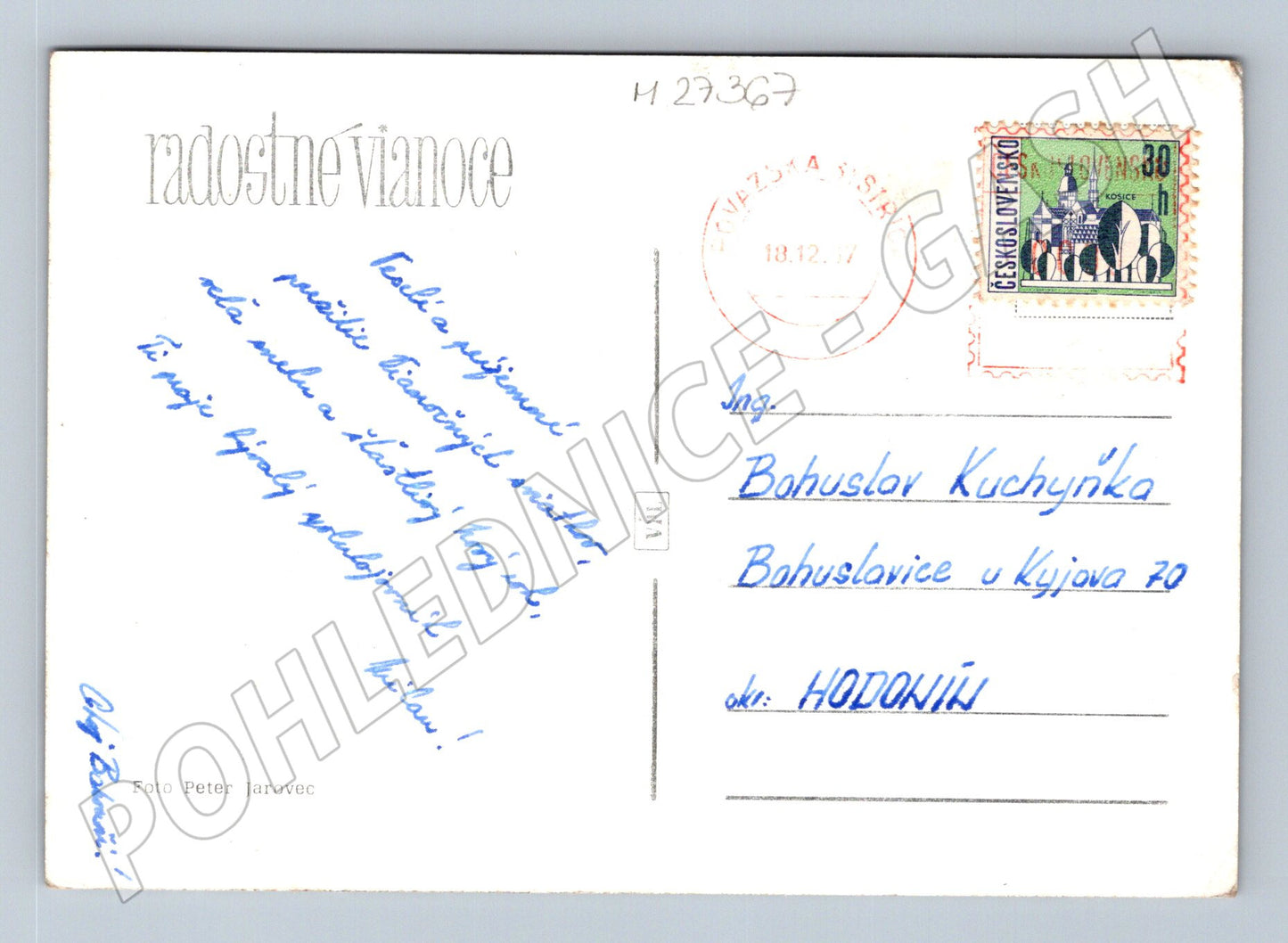 Pohlednice Vánoce prskavka stromeček 1960 (M27367)