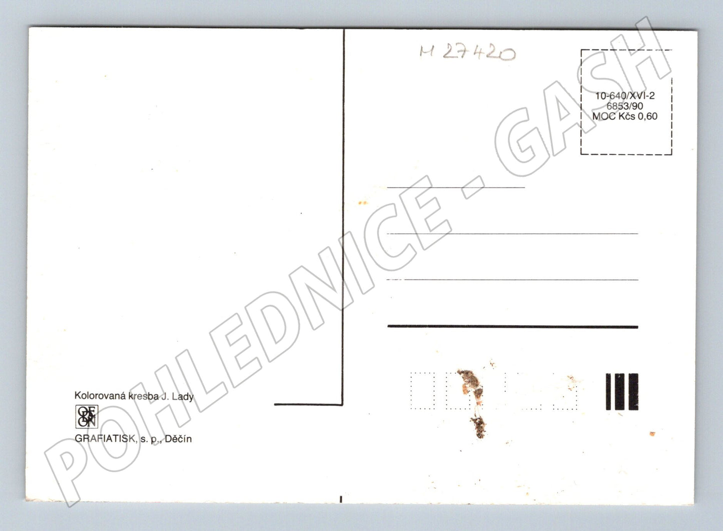 Pohlednice Josef Lada vesnický motiv 1990 (M27420)