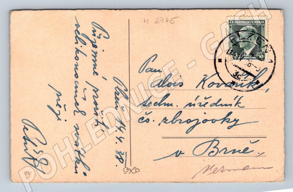 Pohlednice lesní cesta Velikonoce (M2745)