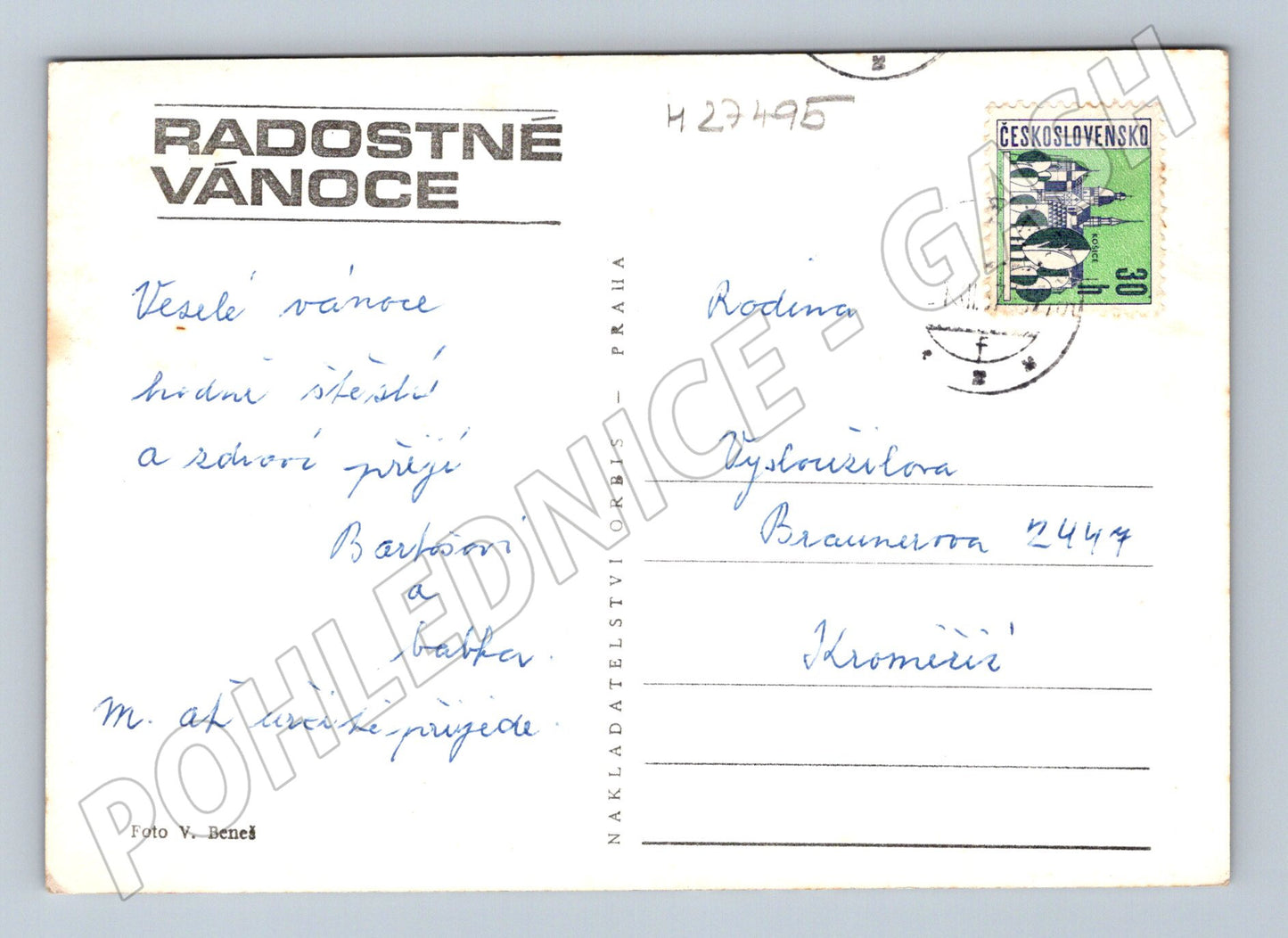 Pohlednice Vánoční Betlém (M27495)