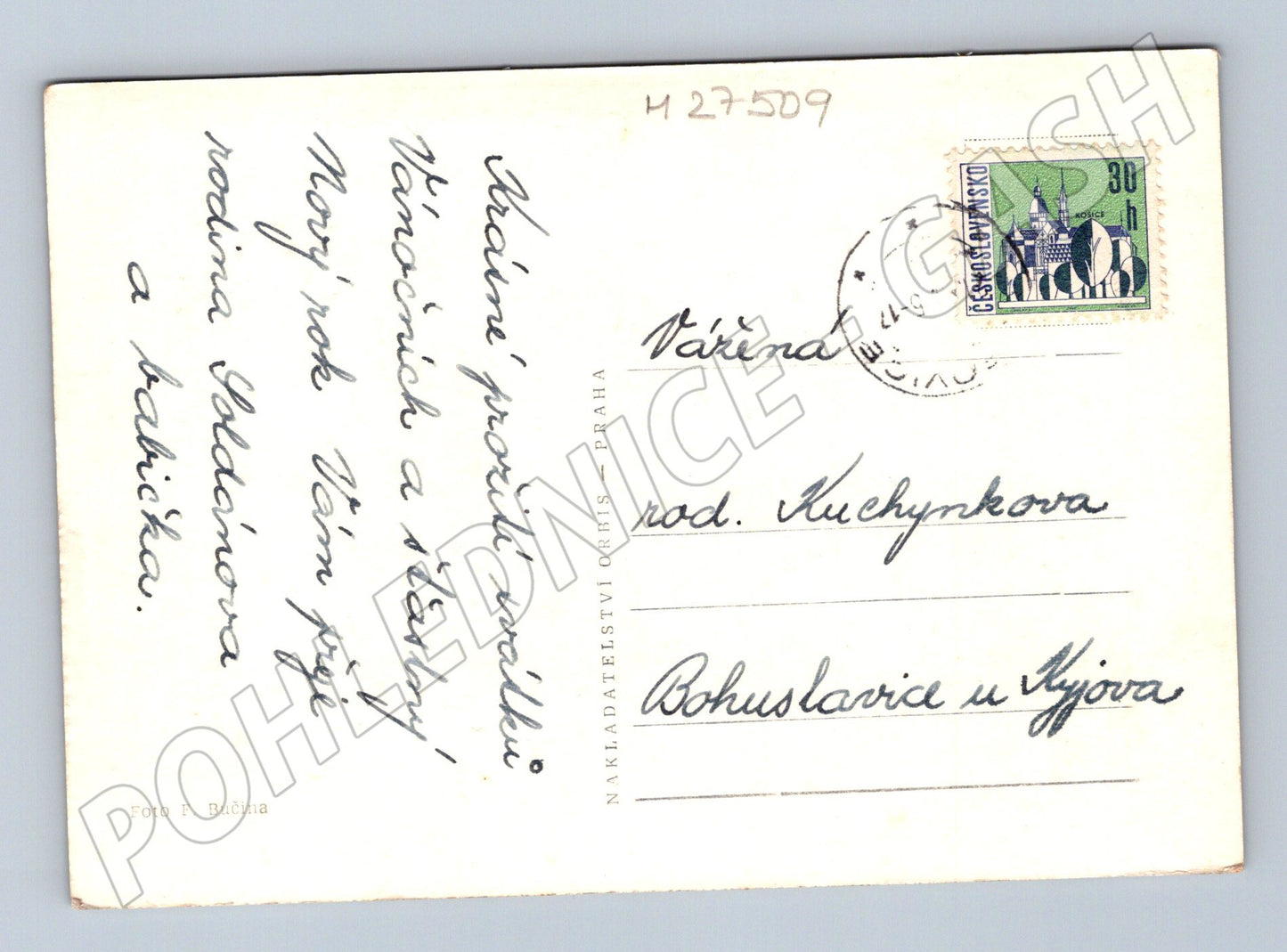 Pohlednice Tři králové vánoční motiv 1949 (M27509)
