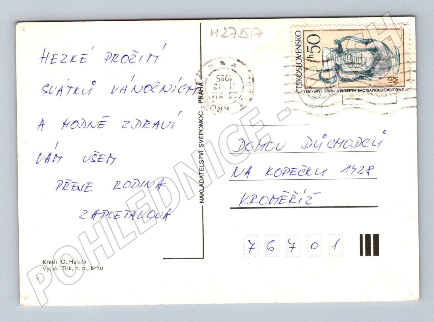 Pohlednice Tři králové vánoční motiv 1995 (M27517)