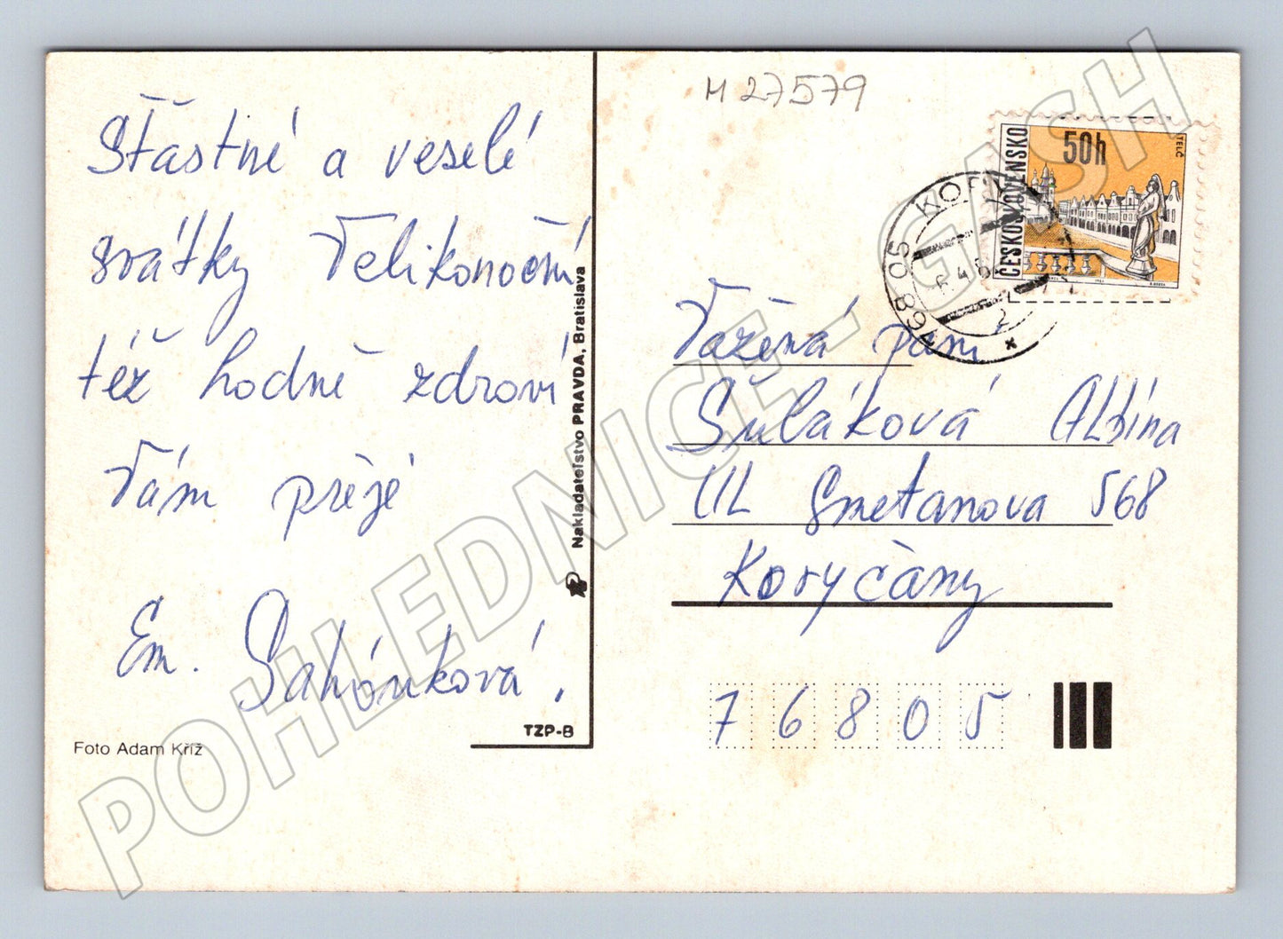 Pohlednice Československo Velikonoční zátiší 196x (M27579)