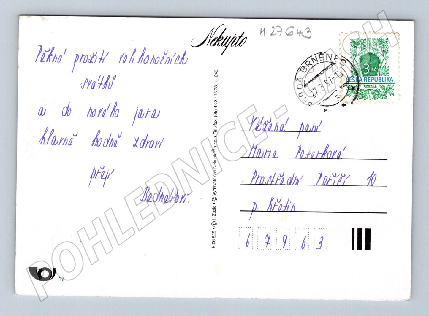 Pohlednice Veselé velikonoce 1997 (M27643)
