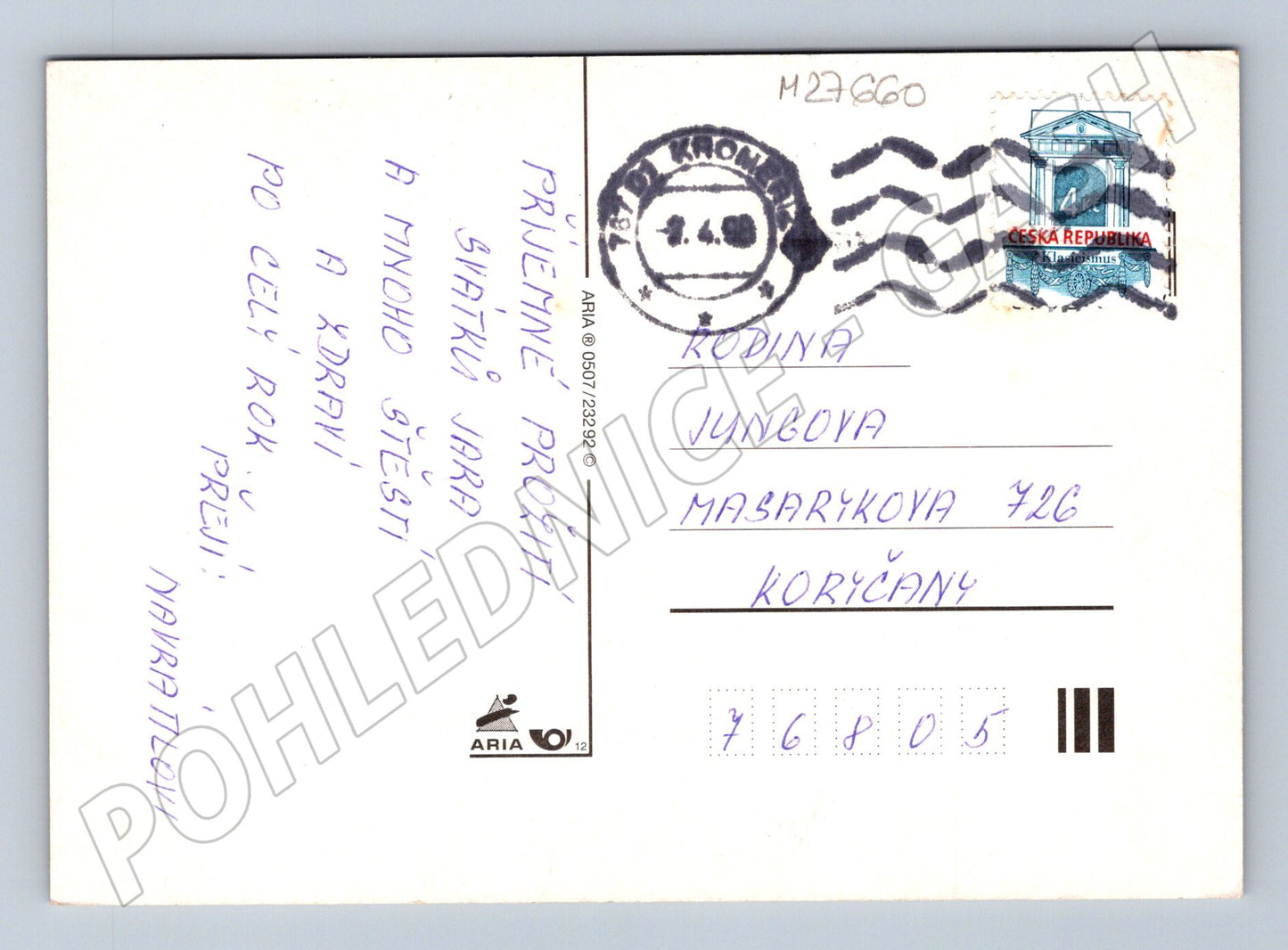 Pohlednice Velikonoční motiv panenky vajíčka 200X (M27660)