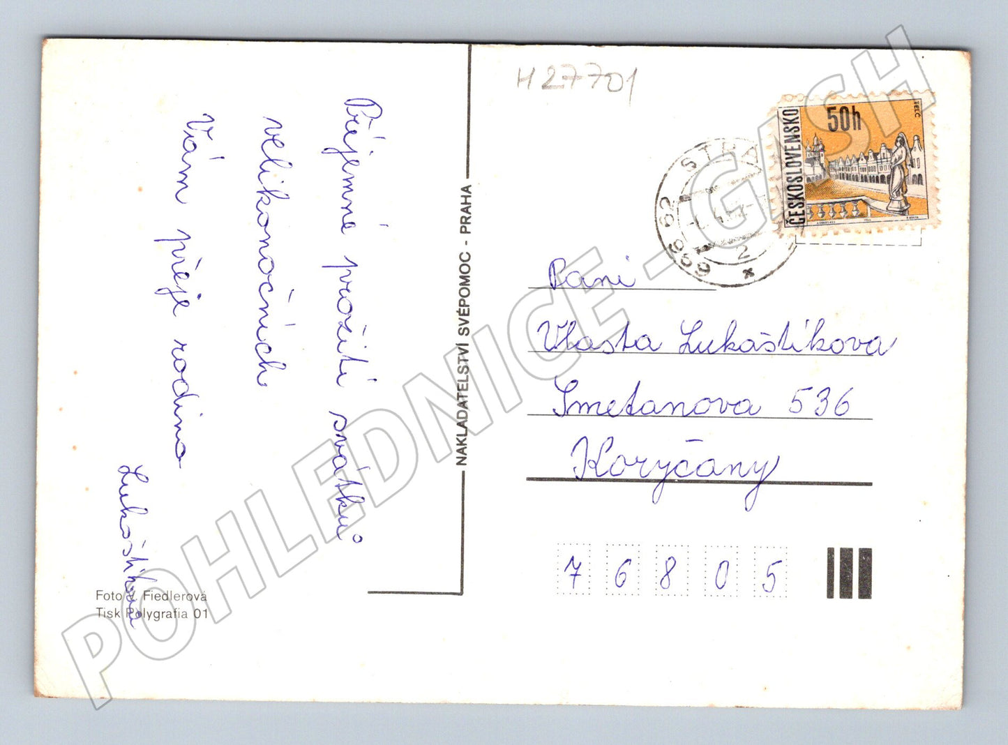 Pohlednice Velikonoční ovce v krajině 1969 (M27701)