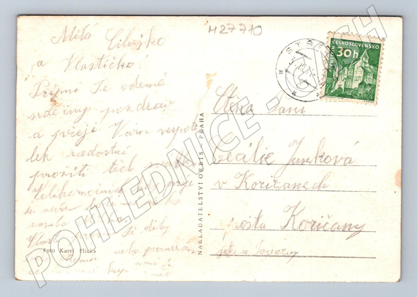 Pohlednice Veselé Velikonoce muži v krojích 1940s (M27710)