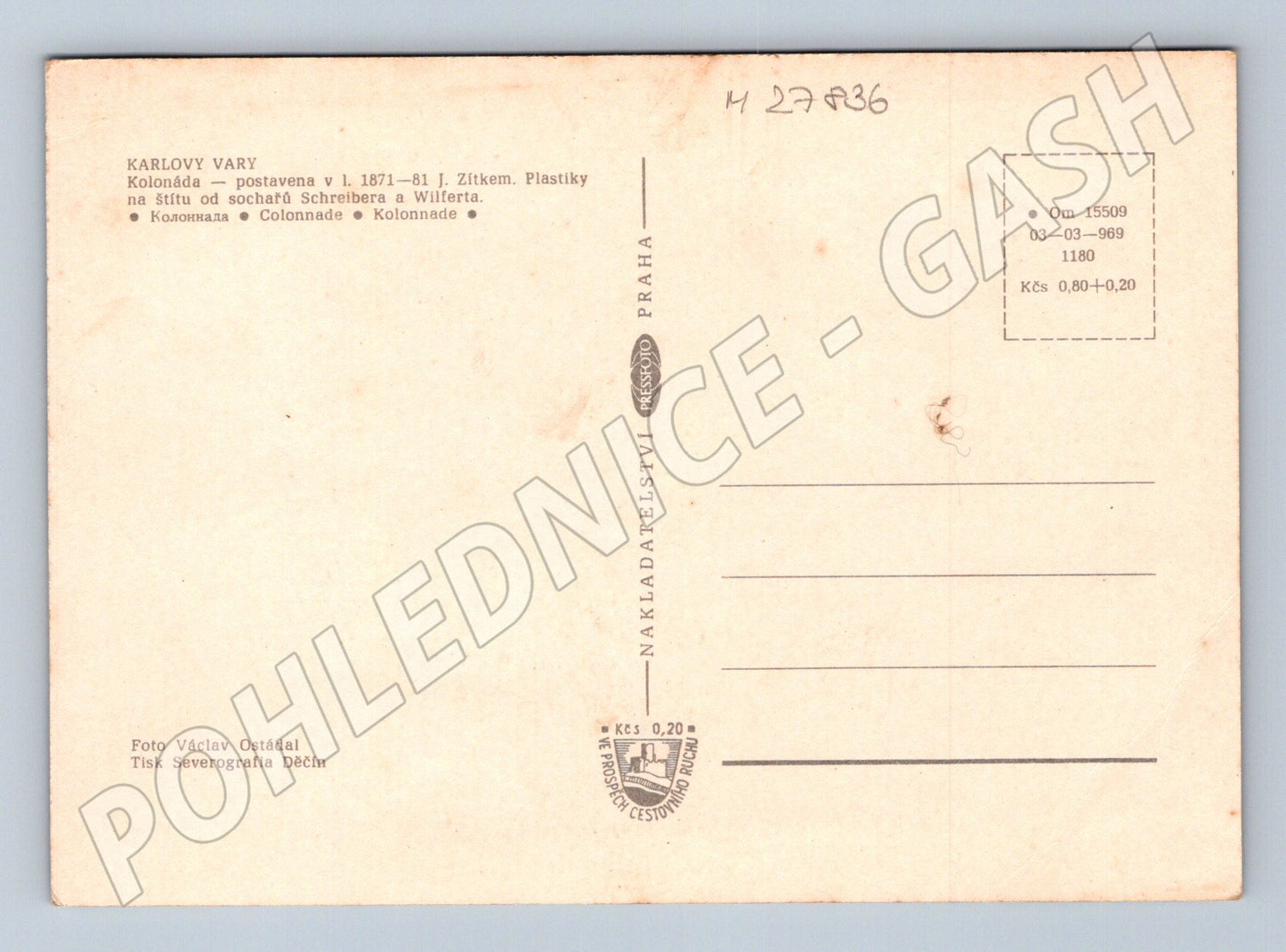 Pohlednice Karlovy Vary Kolonáda (M27836)