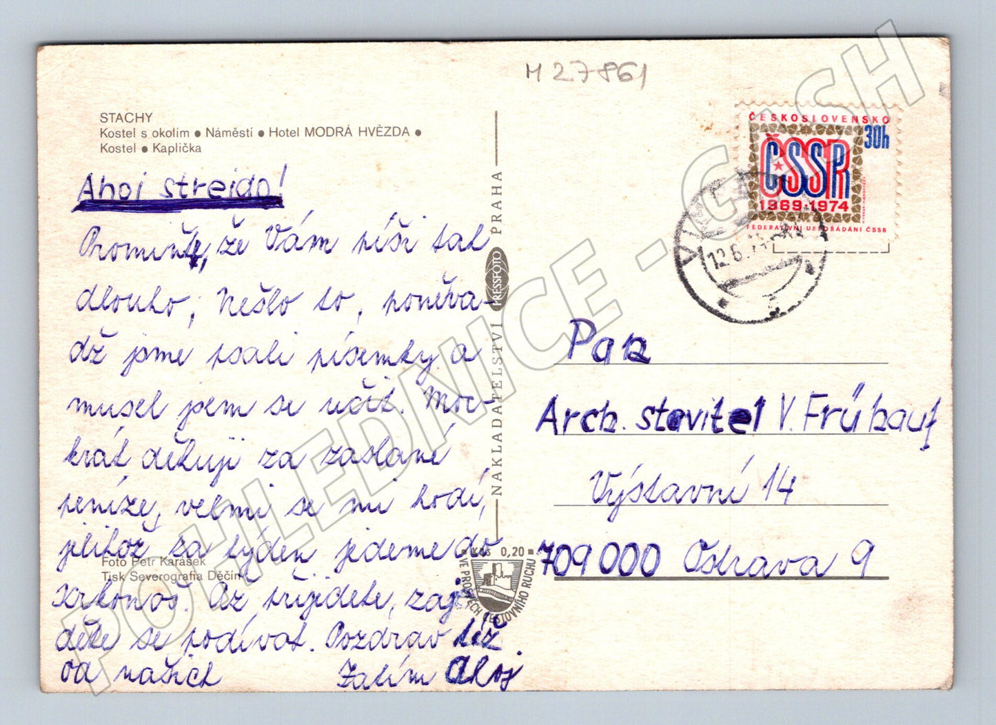 Pohlednice Stachy různé motivy 1970s (M27861)