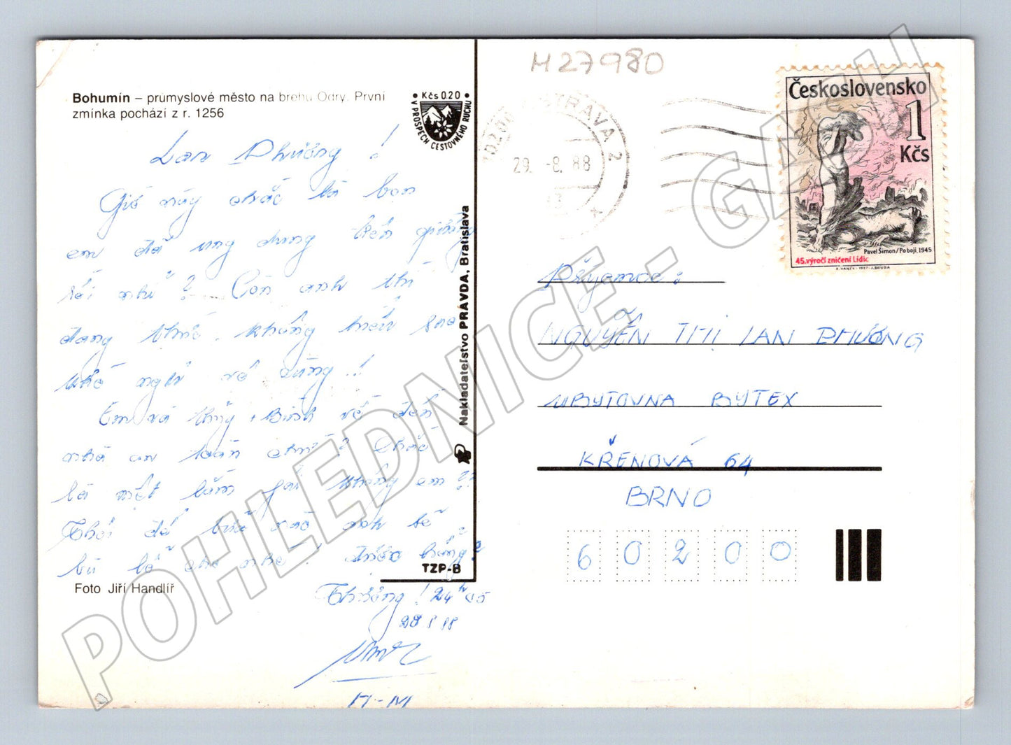 Pohlednice Bohumín více záběrů 1983 (M27980)