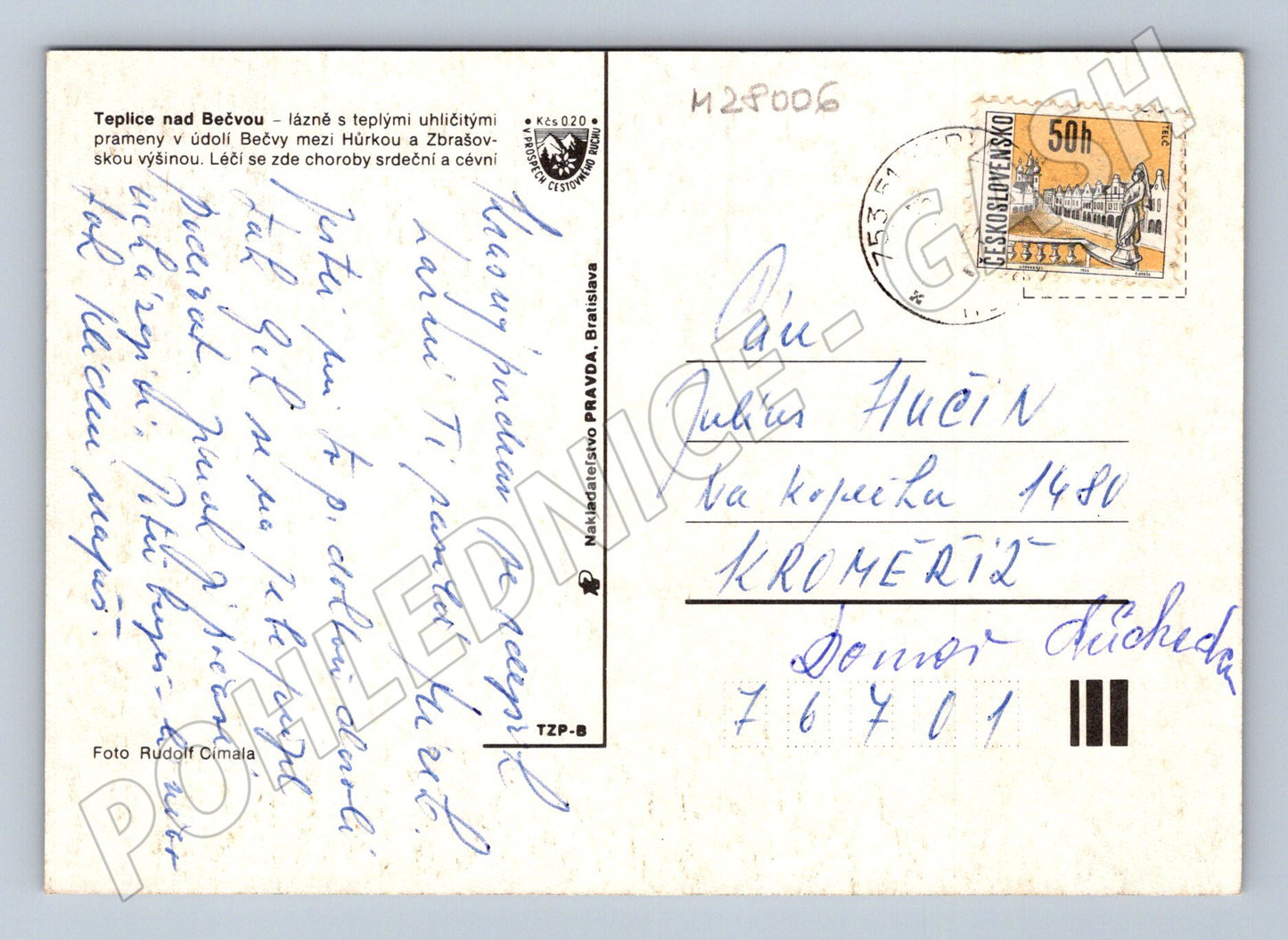 Pohlednice Teplice nad Bečvou různé pohledy 1975 (M28006)