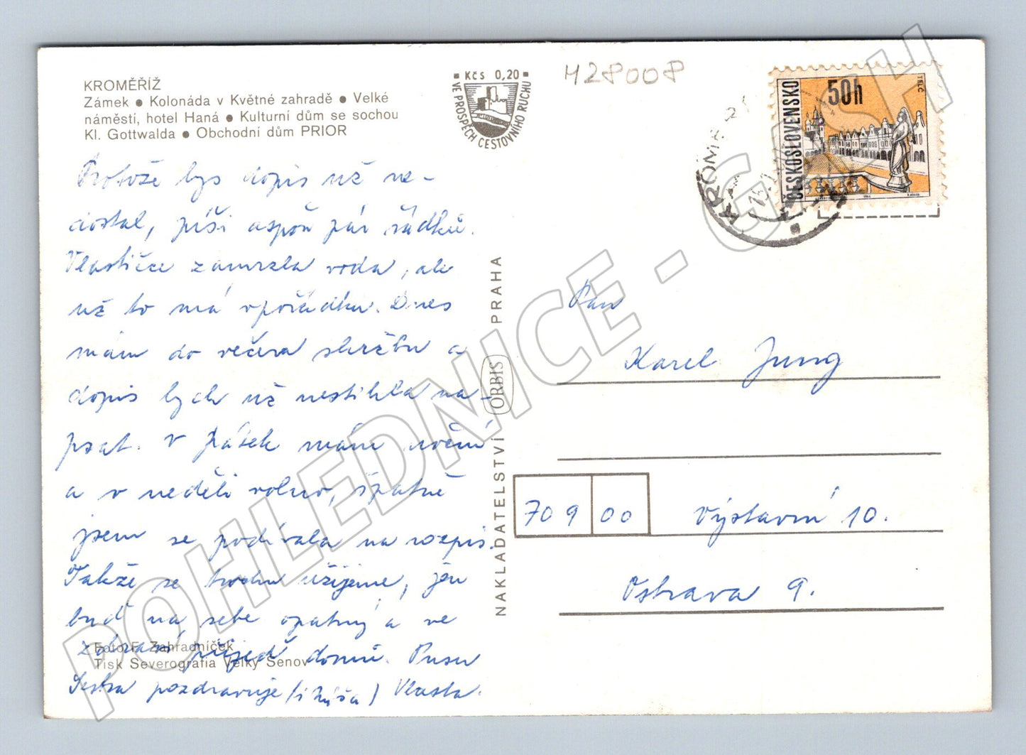 Pohlednice Kroměříž pamětihodnosti 1985 (M28008)