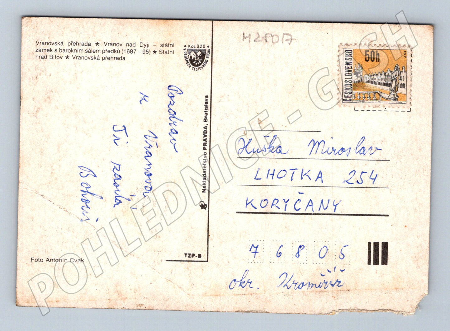 Pohlednice Vranovská přehrada a okolí (M28017)