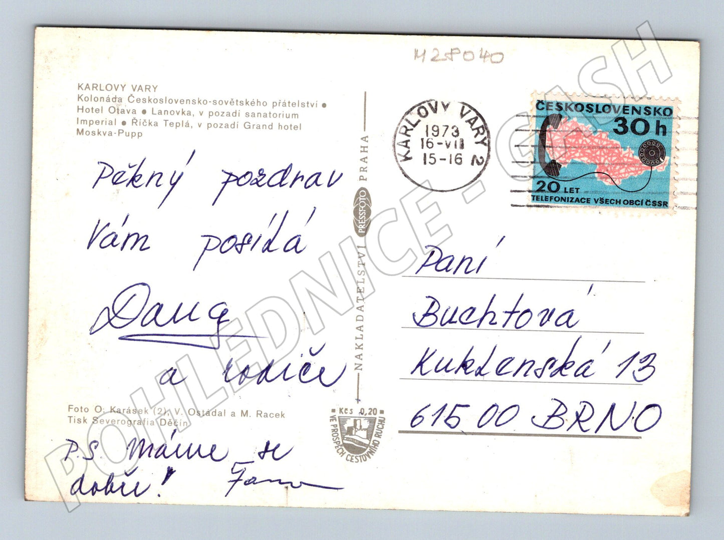 Pohlednice Karlovy Vary různé motivy 1973 (M28040)