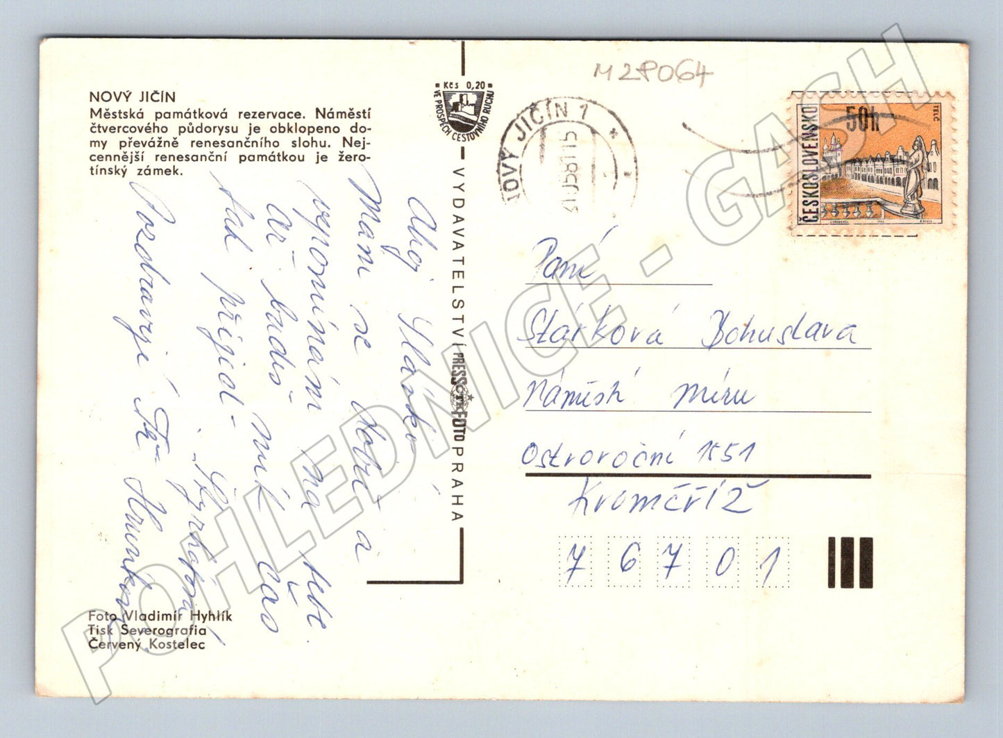 Pohlednice Nový Jičín náměstí multi-view 1975 (M28064)