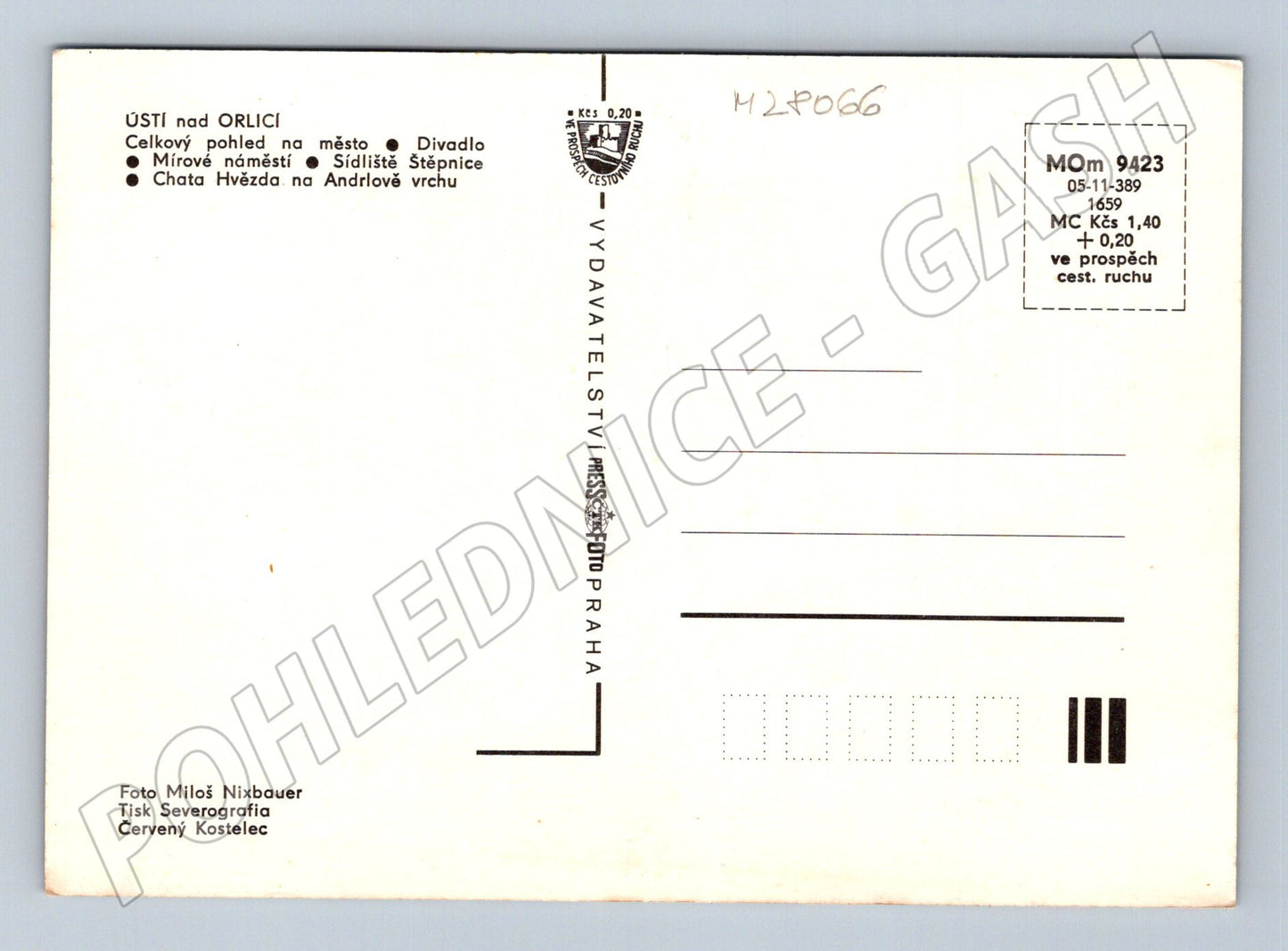 Pohlednice Ústí nad Orlicí různé motivy 1989 (M28066)