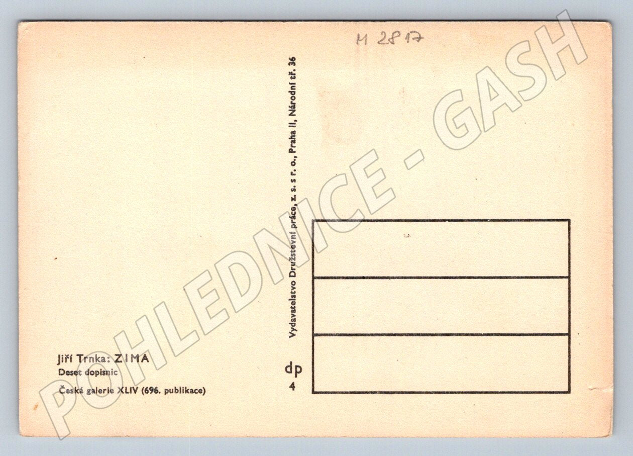 Postcard Jiří Trnka Winter artistic motif (M2817)