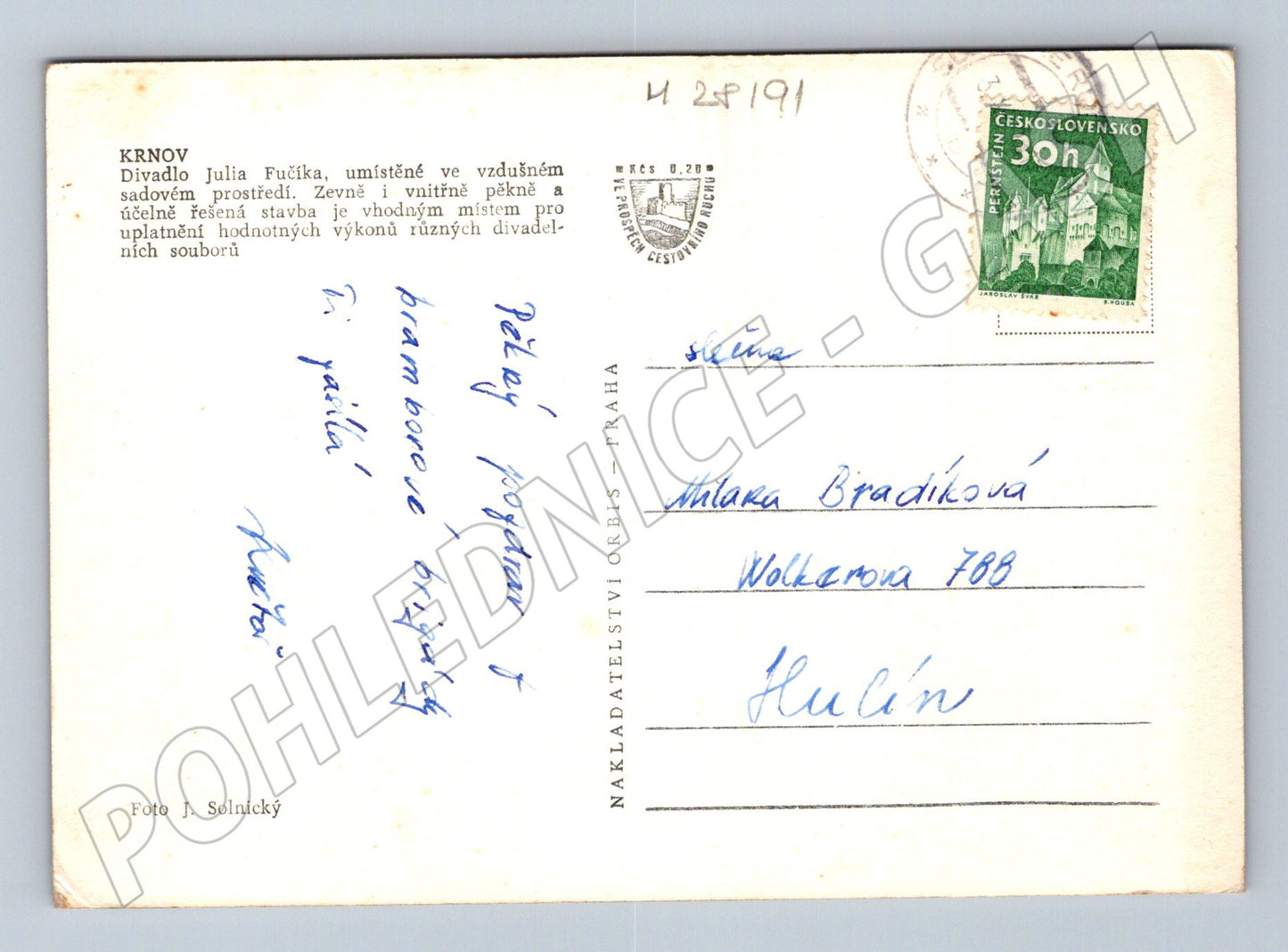 Pohlednice Krnov Divadlo Julia Fučíka (M28191)